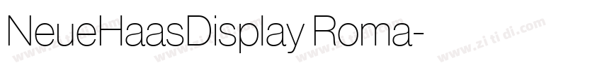 NeueHaasDisplay Roma字体转换